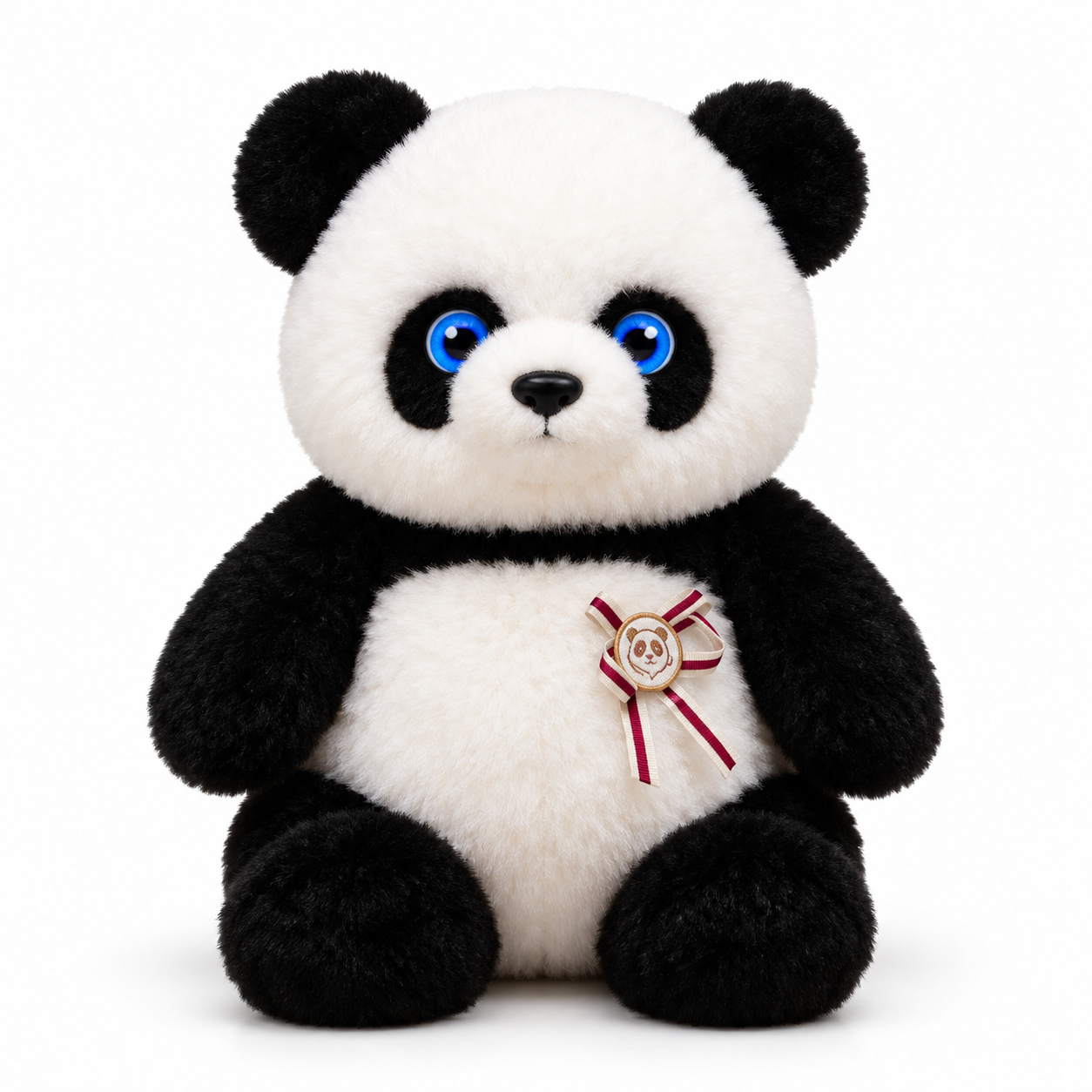 Classic panda AI plush, edited from supplier reference on white
